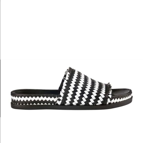 Sigerson Morrison Aoven Woven Pool Slide Sandals - Picture 2 of 7
